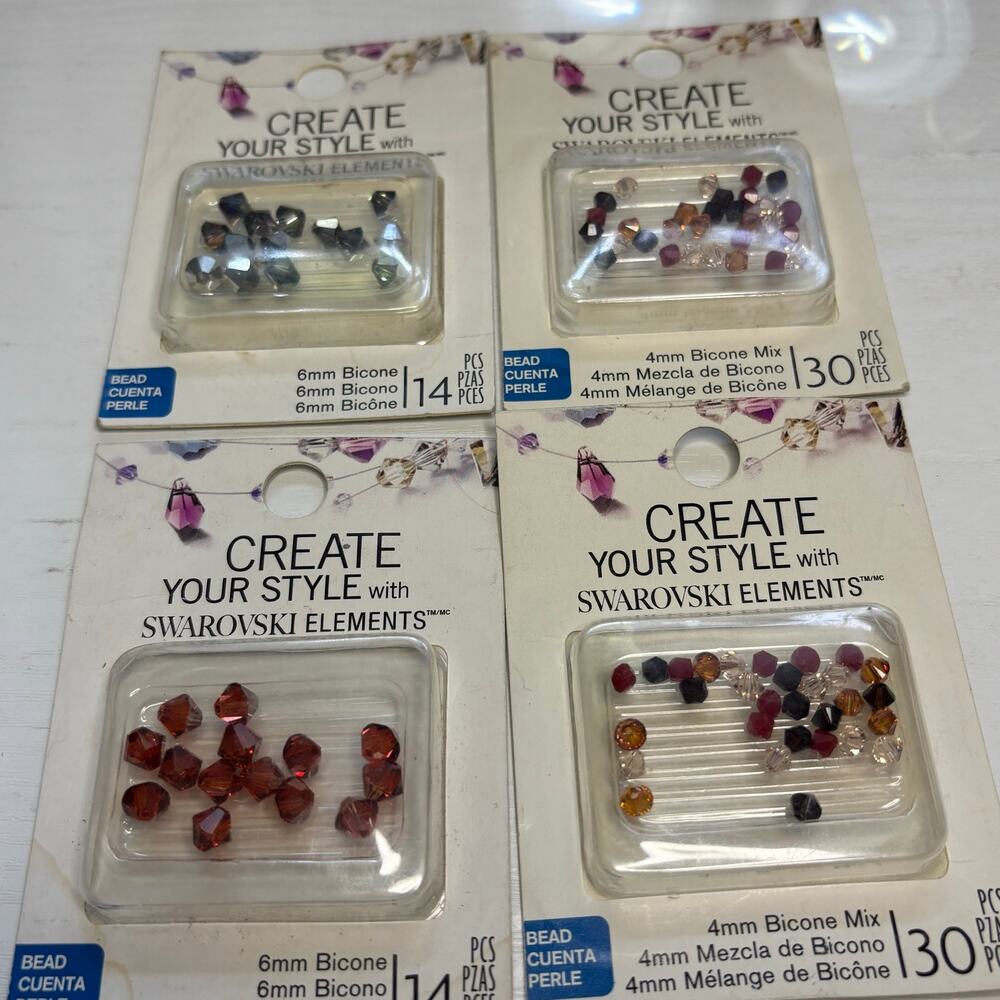 EK Success Swarovski Volcano Earth Mix Bead Lot